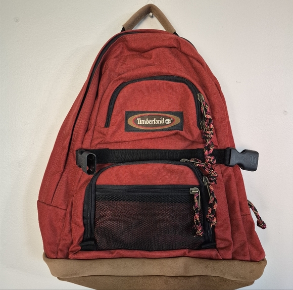 Timberland Y2K Suede Blend Backpack Bag - Picture 4 of 8